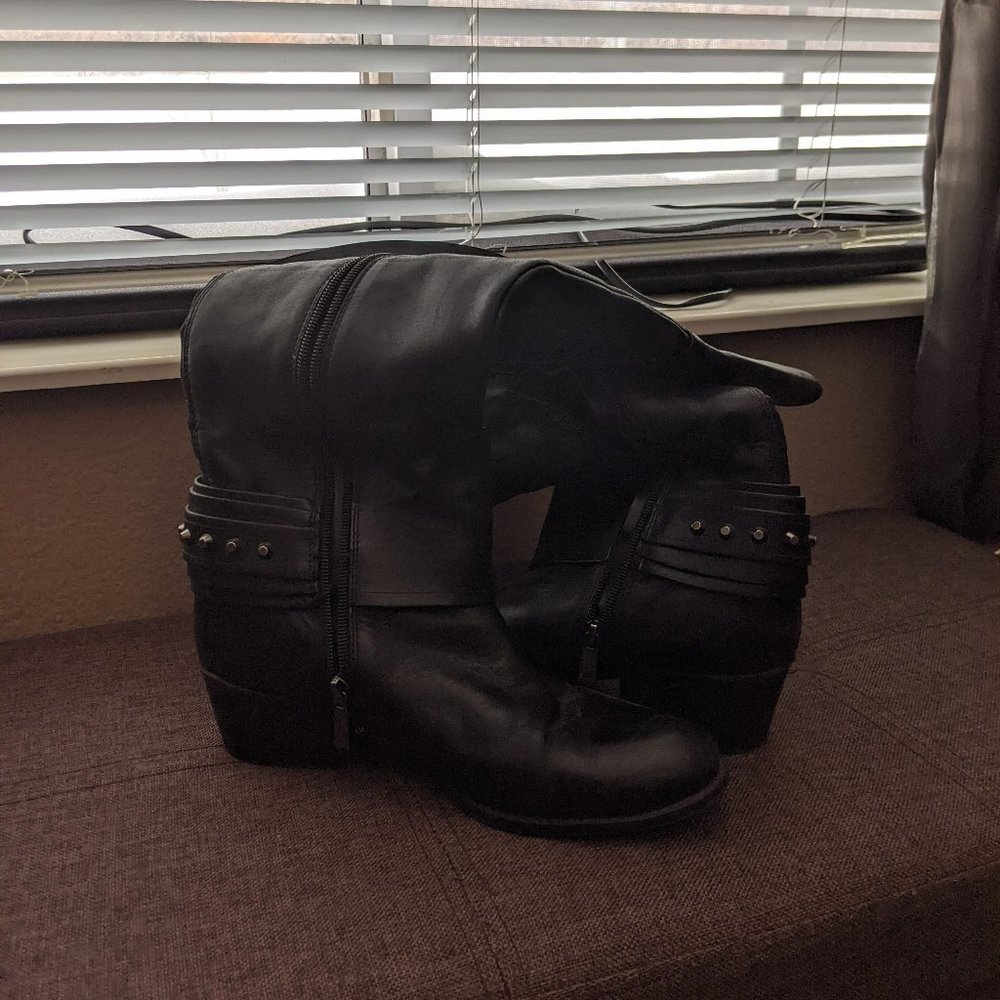 Vince Camuto Black Leather Boots